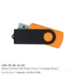 Black Swivel USB Flash Drives - Image 10
