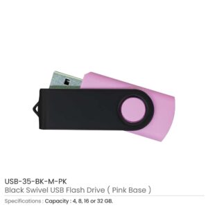 Black Swivel USB Flash Drives - Image 9