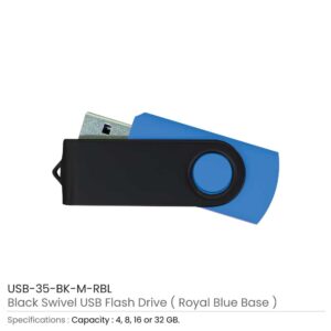 Black Swivel USB Flash Drives - Image 6