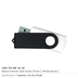 Black Swivel USB Flash Drives - Image 5