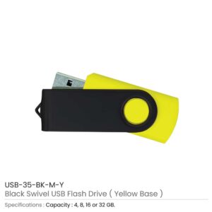 Black Swivel USB Flash Drives - Image 4