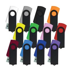 Black Swivel USB Flash Drives - Image 1