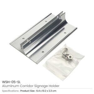 Aluminum Corridor Signage Holders in Silver - Image 3