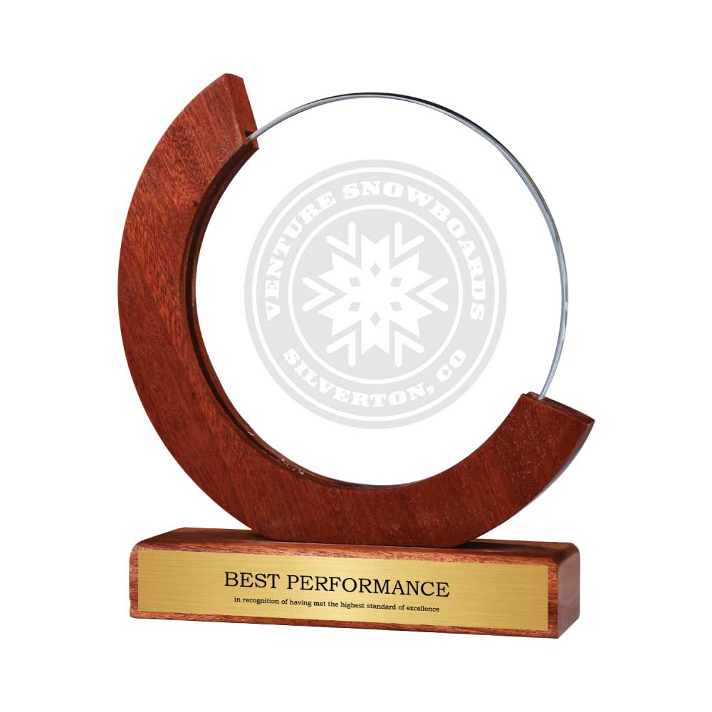 Top High Quality Wooden Awards Shield Plaque with Wood Stand