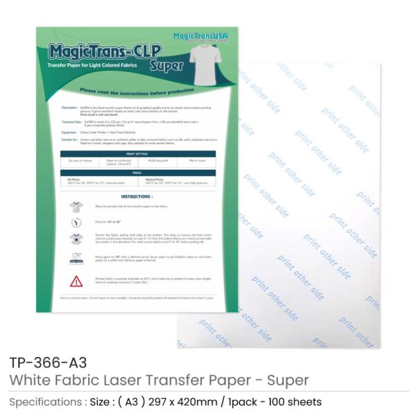 A3 Light Laser Transfer Paper