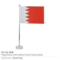 Flag with Metal Pole & Clear Glass Round Base - Image 8