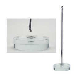 Flag with Metal Pole & Clear Glass Round Base - Image 2