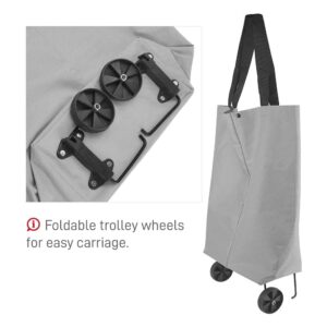 Portable Trolley Bags with Handles & Two Foldable Wheels - Image 5