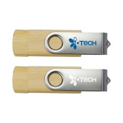 OTG Bamboo Swivel USB Flash Drives 32GB Type C - Image 2