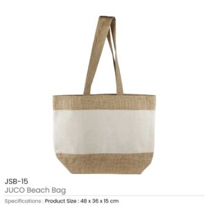 Laminated JUCO Beach Bags with Long Handles - Image 3