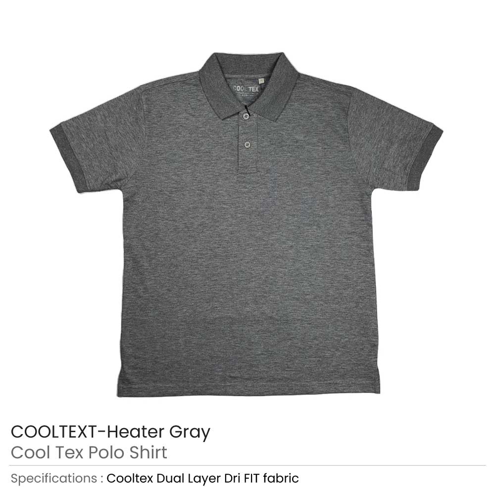 Polo-Shirt-Heater-Gray-COOLTEXT-HGY