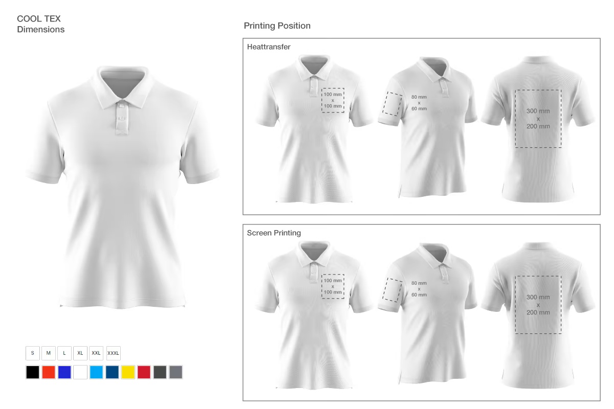 Polo Tshirt CoolTex - Printing Details