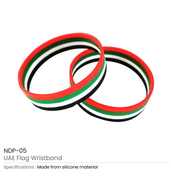 UAE Flag Silicone Wristbands Details