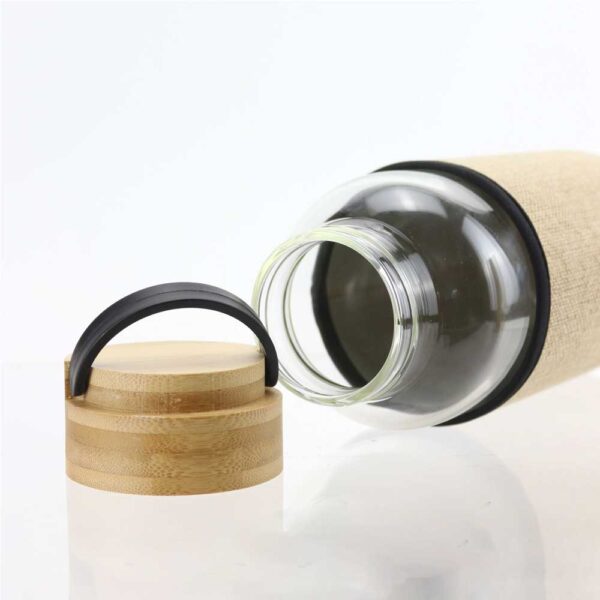Glass Bottles with Bamboo Lid