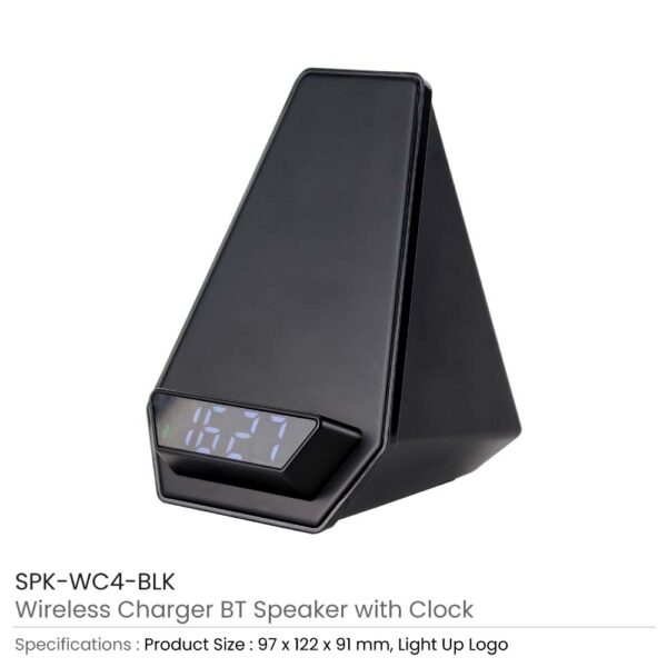 Wireless Charger Speaker Clock Details
