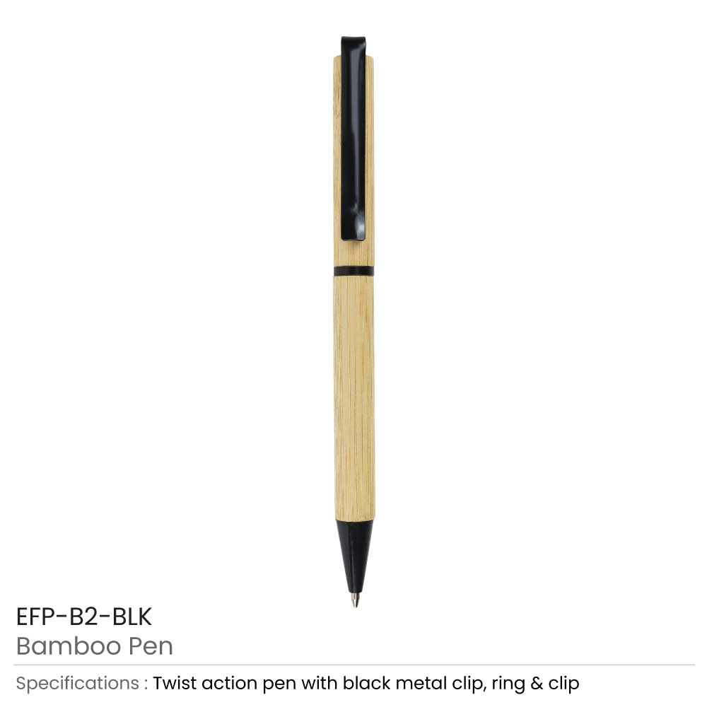 Bamboo-Ball-Pens-EFP-B2-BLK-Details