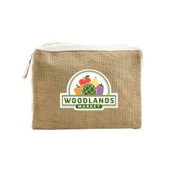 Branding Jute with Cotton Zipper Pouch