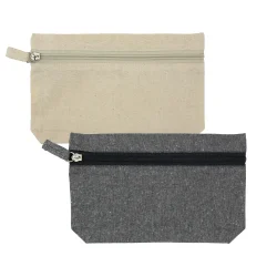Cotton Pouch with front Zipper Blank