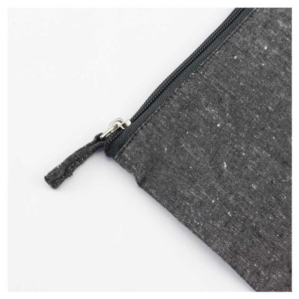 Cotton Zipper Pouch Black color