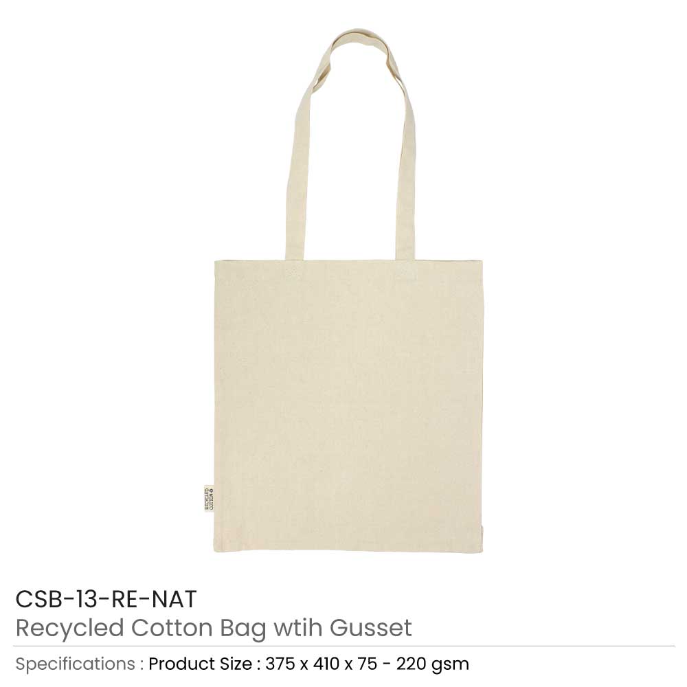 Recycled-Cotton-Bag-with-Gusset-CSB-13-RE-NAT-Details