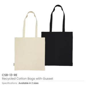 Recycled Cotton Tote Bags with Gusset 8 Oz - Image 3