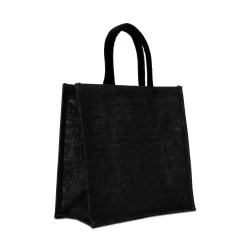 Reusable Square Jute Bag Black