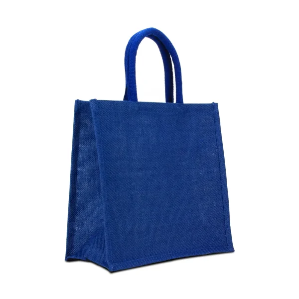 Reusable Square Jute Bag Blue