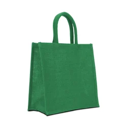 Reusable Square Jute Bag Green