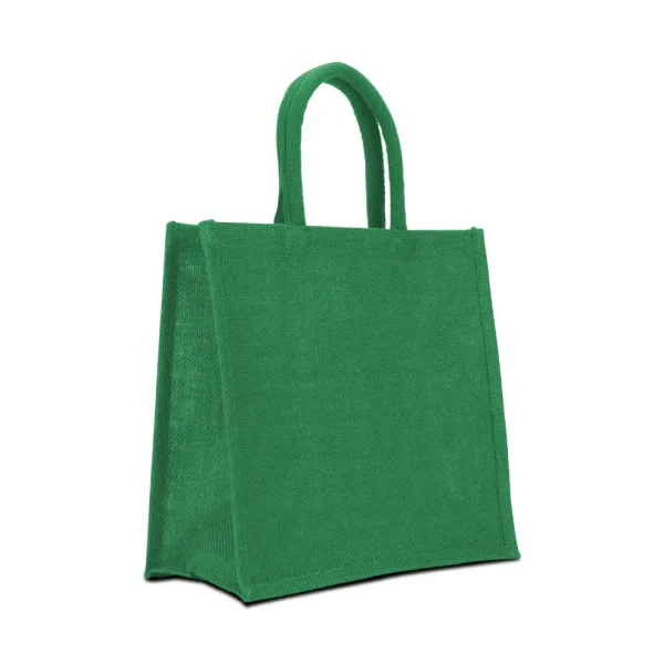 Reusable Square Jute Bag Green