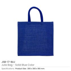 Reusable Square Jute Bags Blue