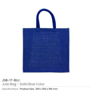 Reusable Square Jute Bags Blue