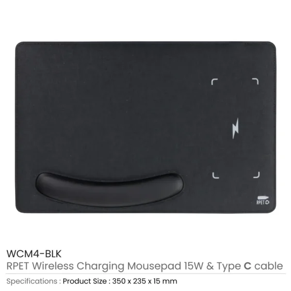 RPET Wireless Charging Mousepads Details