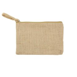 Natural Jute Zipper Pouch Blank