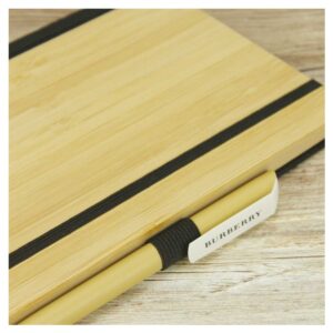 A5 size Bamboo Notebooks with Pen Loop & Page Marker - Image 4