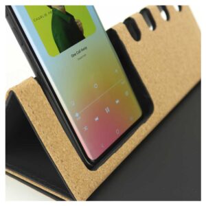 Foldable Cork+PU Mousepad with Mobile & Pen Holder - Image 5