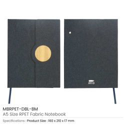 A5 RPET Notebooks with Bamboo & Magnetic Closure - Image 3