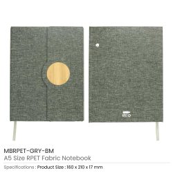 A5 RPET Notebooks with Bamboo & Magnetic Closure - Image 4
