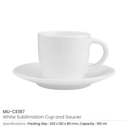 Sublimation Cup and Saucer Details