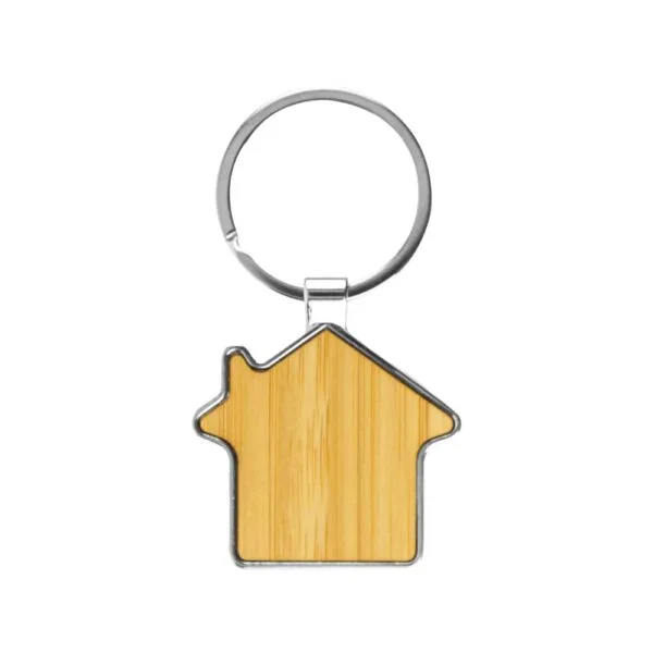 Metal Keychain House Shaped Front Side