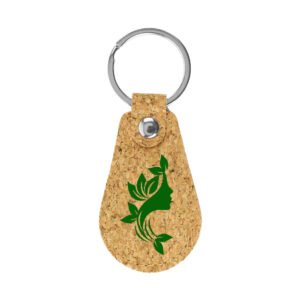 Branding Cork PU Keychains