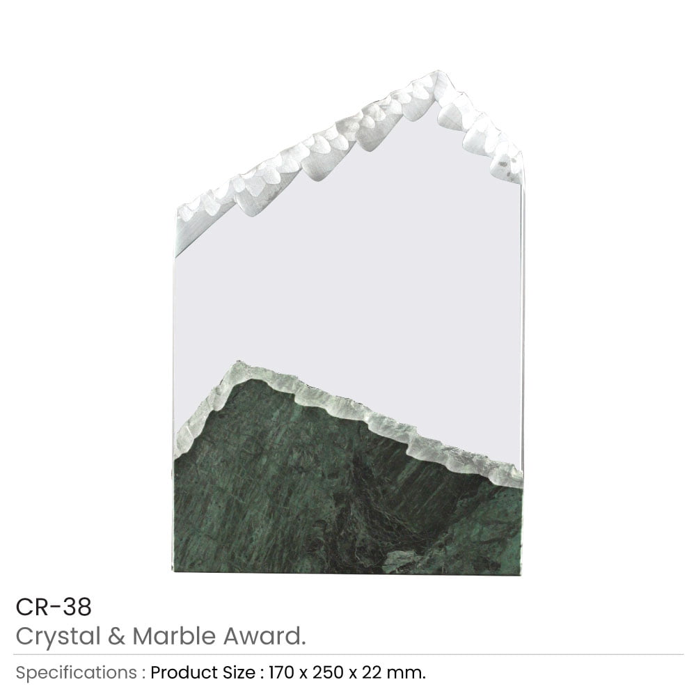Mountain-Shaped-Crystal-and-Marble-Awards-CR-38-Details