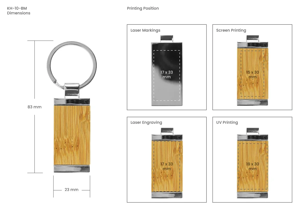 Printing Details Rectangular Keychains