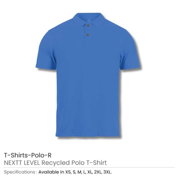 Recycled Polo Tshirts Royal Blue
