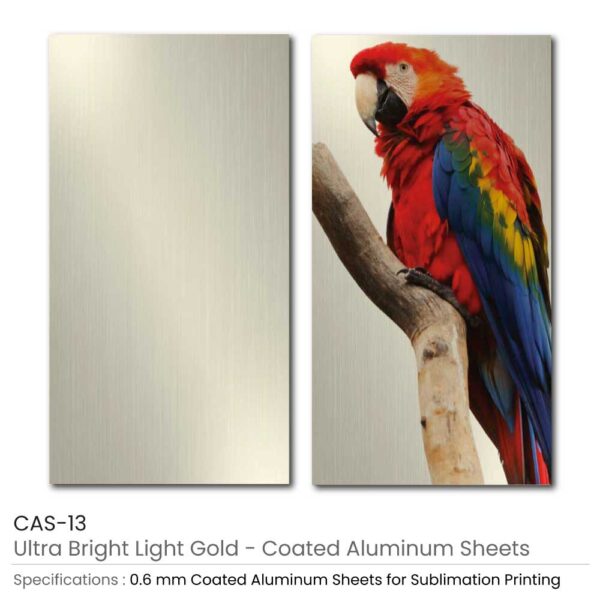 Coated Aluminum Sheet Ultra-Bright Light Gold