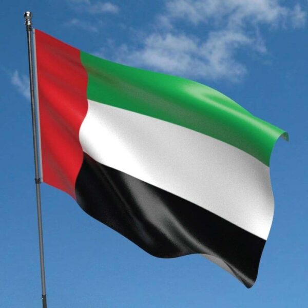 UAE Flags in Satin outdoor