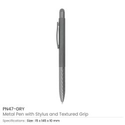 Stylus Metal Pens Grey
