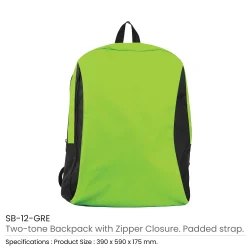 Two toned Backpacks Green