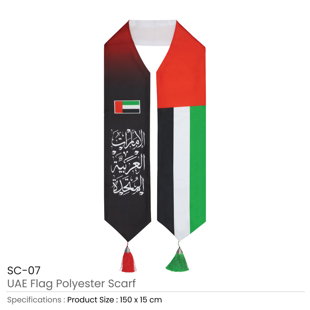 UAE-Flag-Polyester-Scarf-SC-07-Details