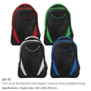 Two-toned Backpacks 600D Polyester Material - Image 3