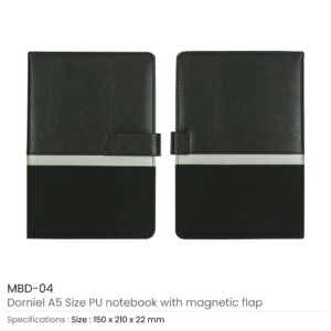 Dorniel A5 Size PU Notebooks with Magnetic Flap - Image 3